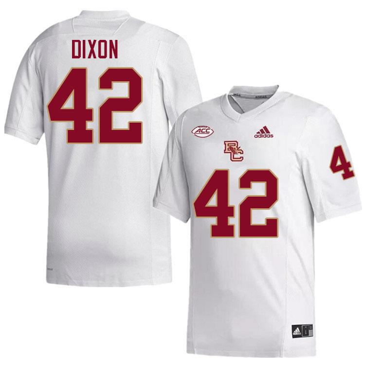 Boston College Eagles #42 Kemori Dixon College Football Jerseys Stitched-White